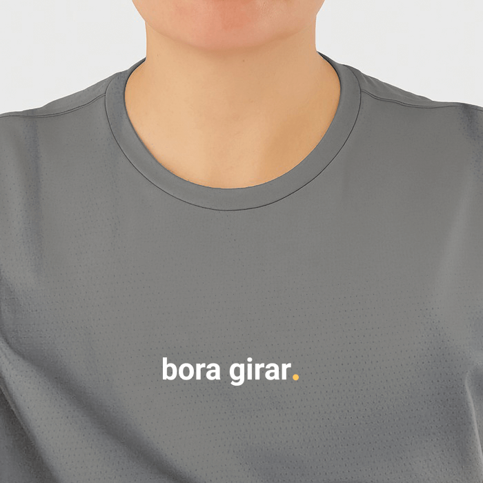 camiseta feminina dry fit bora girar