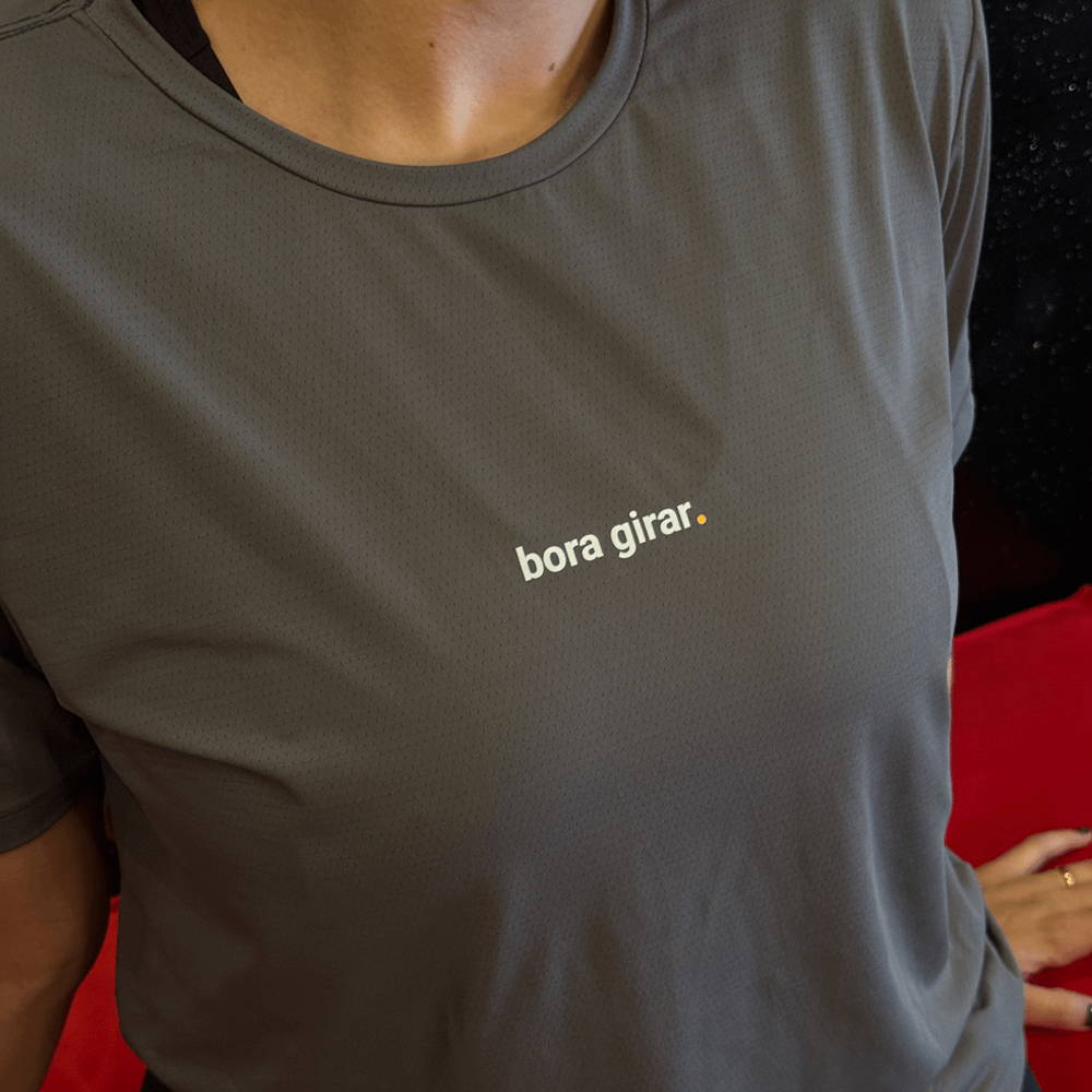 camiseta feminina dry fit bora girar