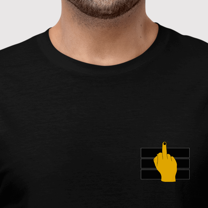 camiseta masculina dry fit dedo do meio