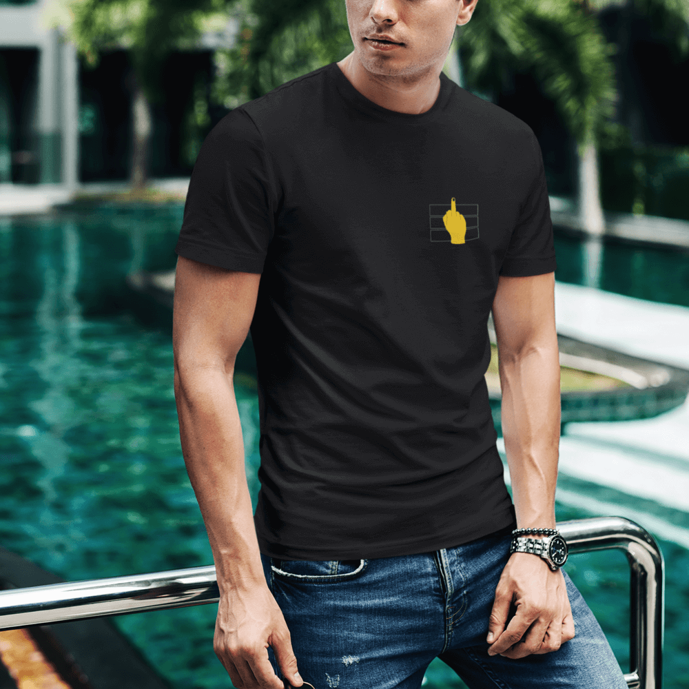 camiseta masculina dry fit dedo do meio