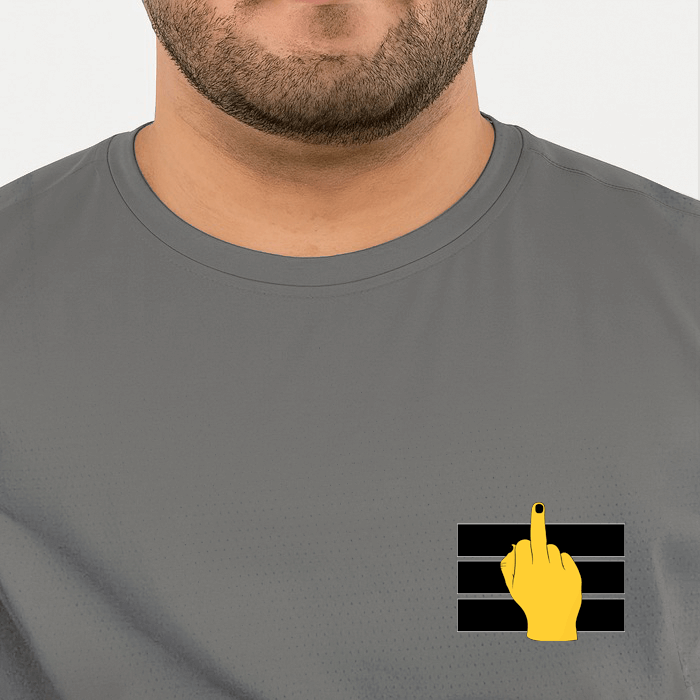 camiseta masculina dry fit dedo do meio