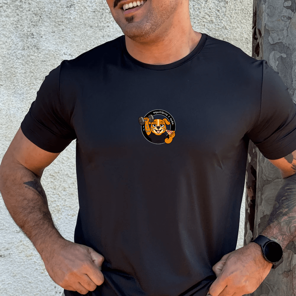 camiseta masculina dry fit equilíbrio é tudo