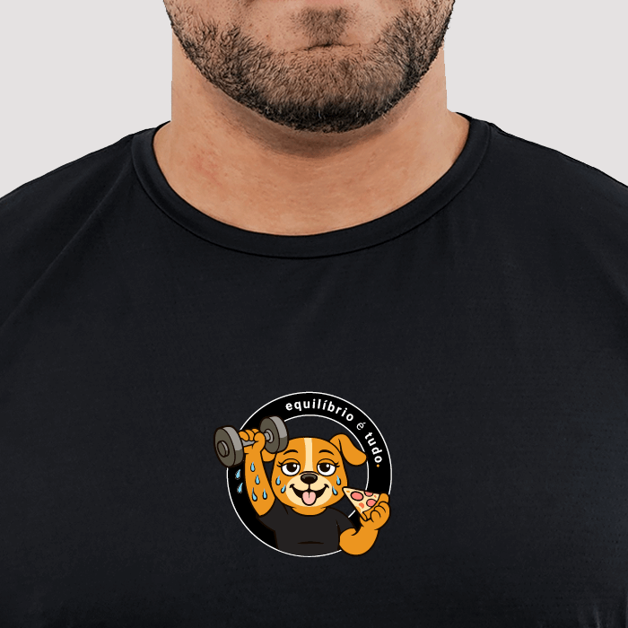 camiseta masculina dry fit equilíbrio é tudo