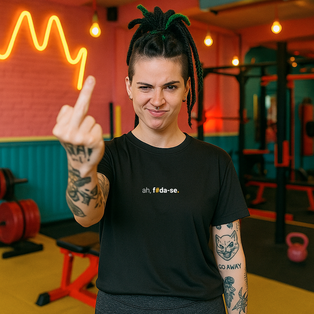 camiseta feminina dry fit ah,foda-se