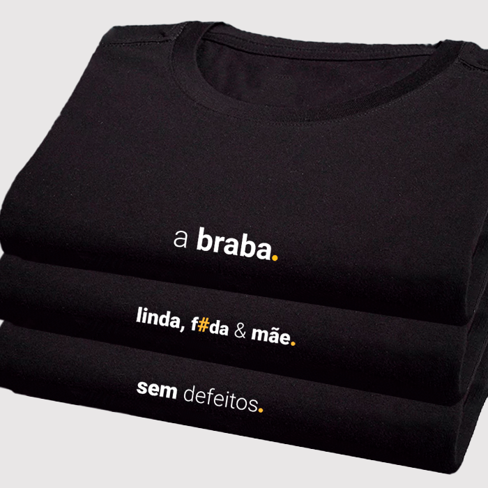 kit 3 camisetas feminina dry fit puxa-saco de mãe