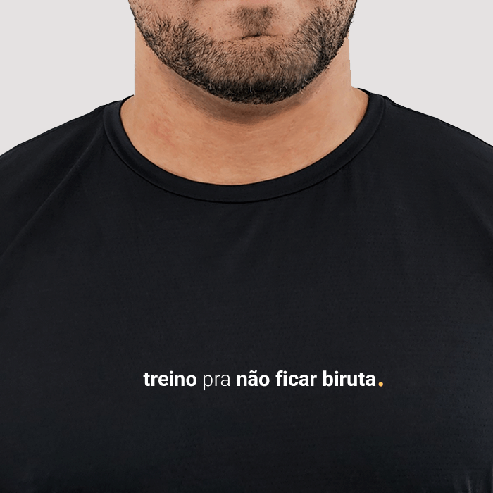 camiseta masculina dry fit treino pra não ficar biruta