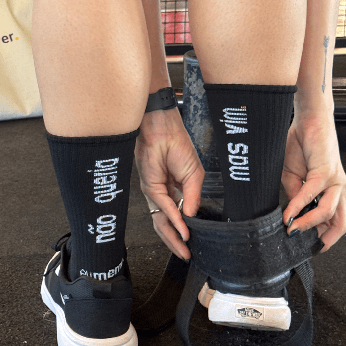 meia fitness em poliamida – não queria, mas vim