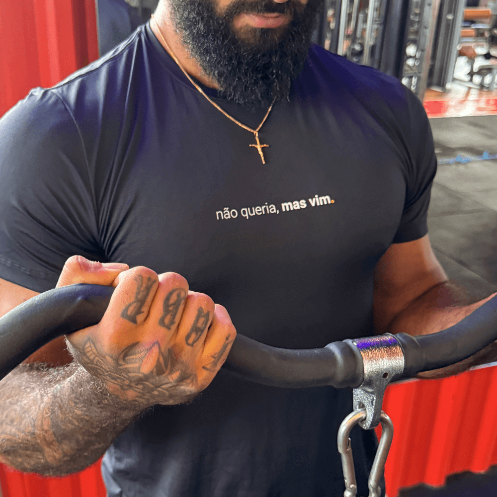 camiseta masculina dry fit não queria, mas vim