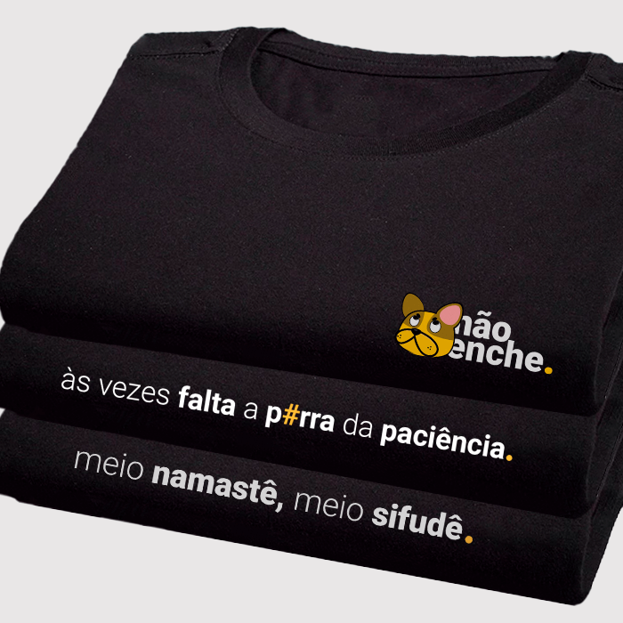 kit 3 camisetas masculina sem paciência