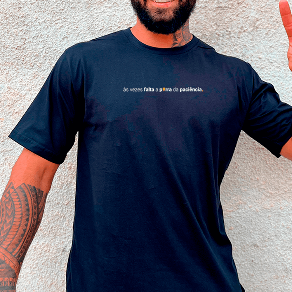 kit 3 camisetas masculina sem paciência