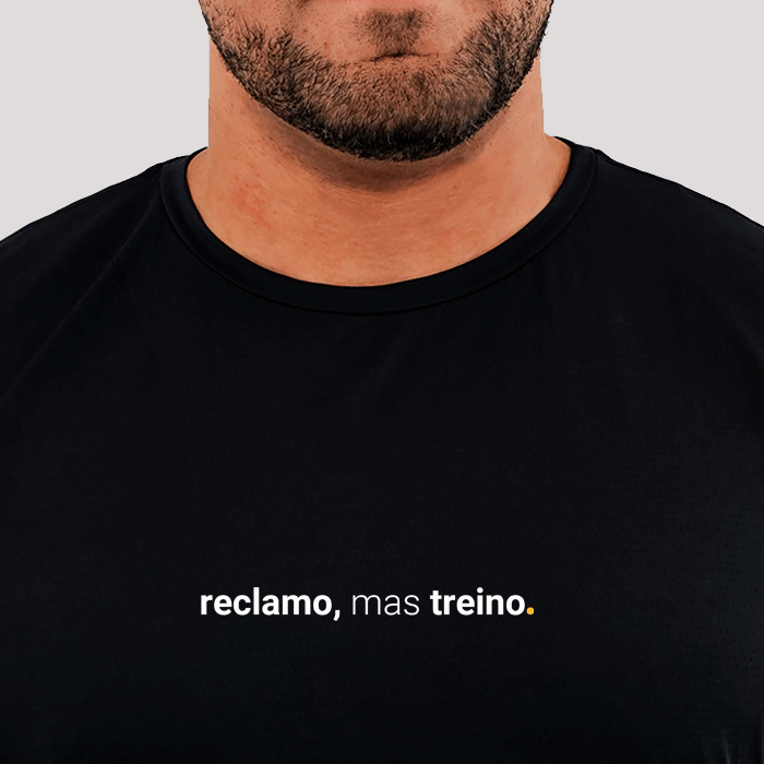 camiseta masculina dry fit reclamo, mas treino