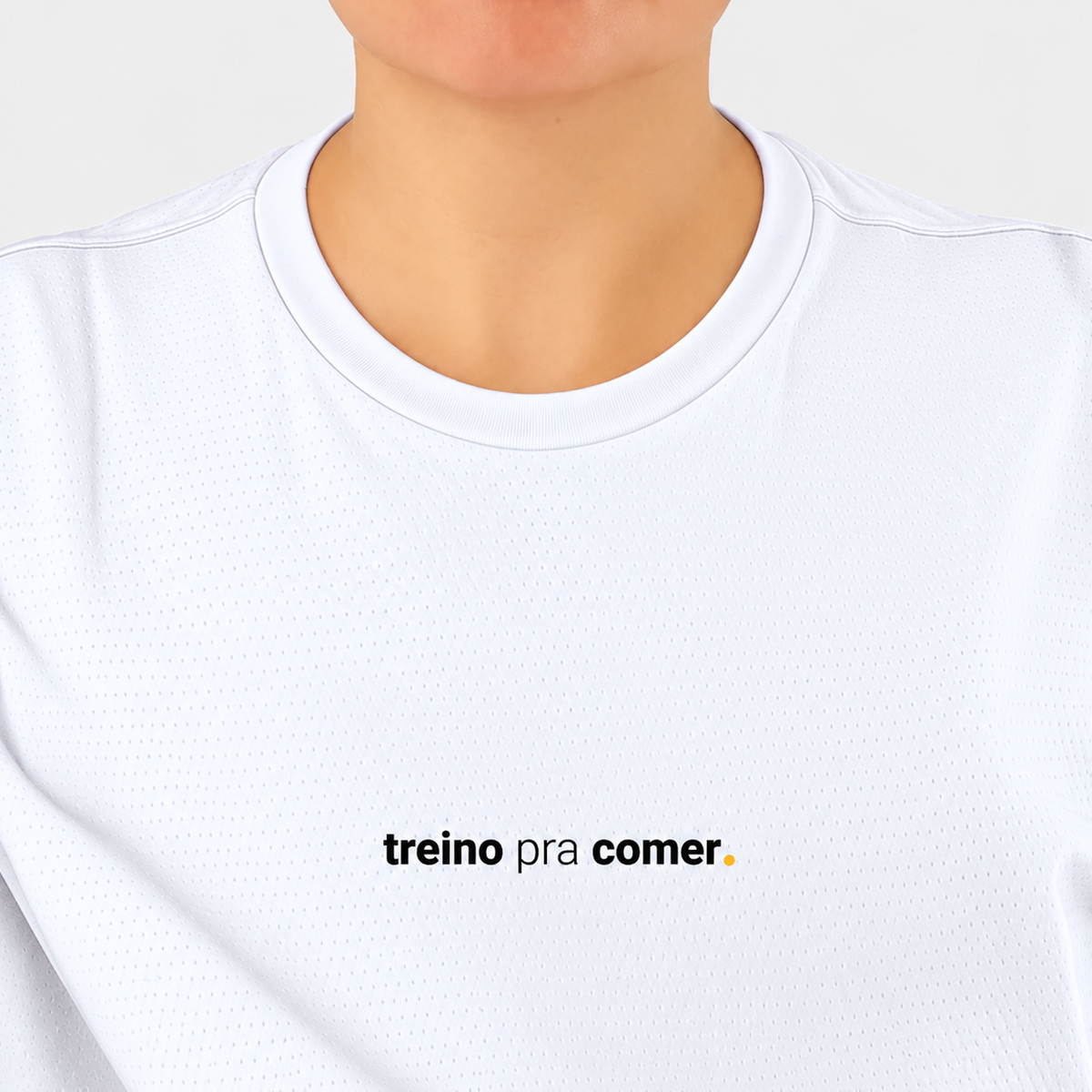 camiseta feminina dry fit treino pra comer
