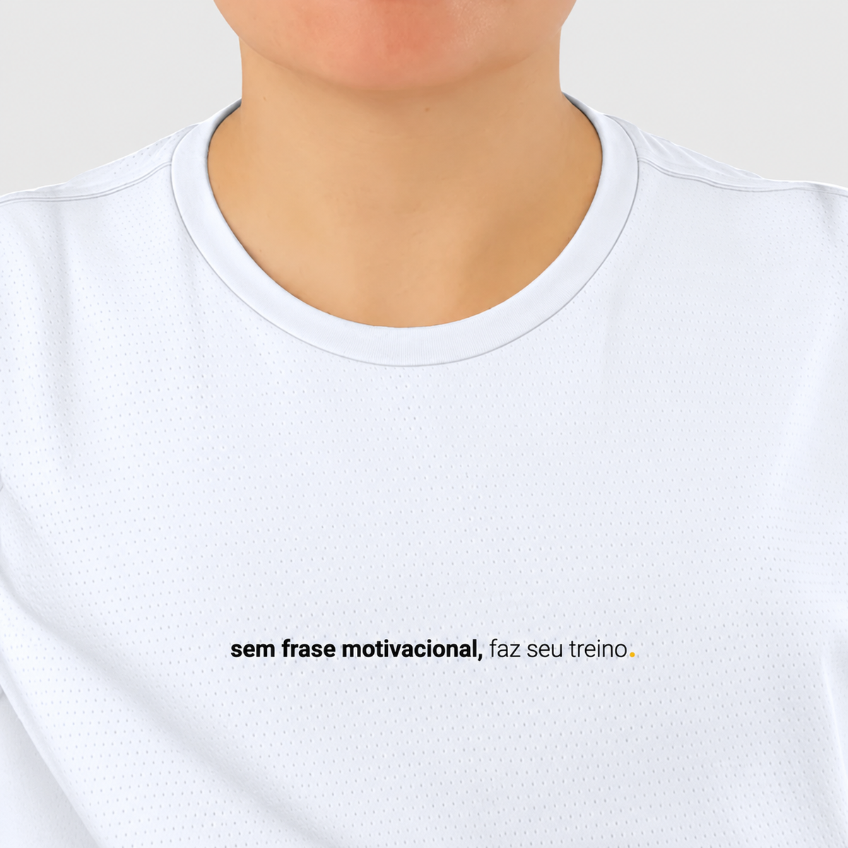 camiseta feminina dry fit sem frase motivacional, faz seu treino