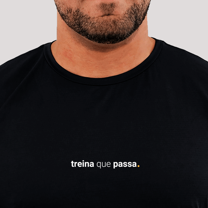 camiseta masculina dry fit treina que passa