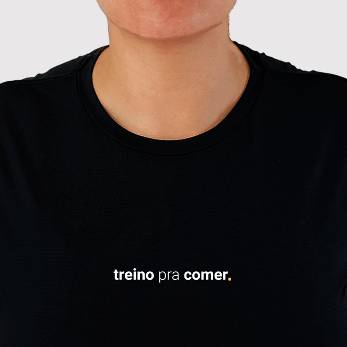 camiseta feminina dry fit treino pra comer
