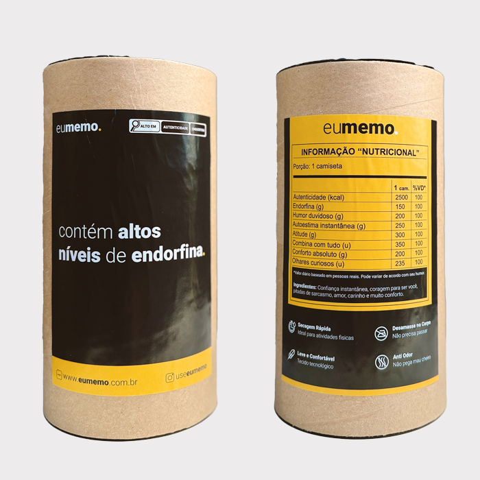 embalagem de presente eumemo - endorfina em tubo
