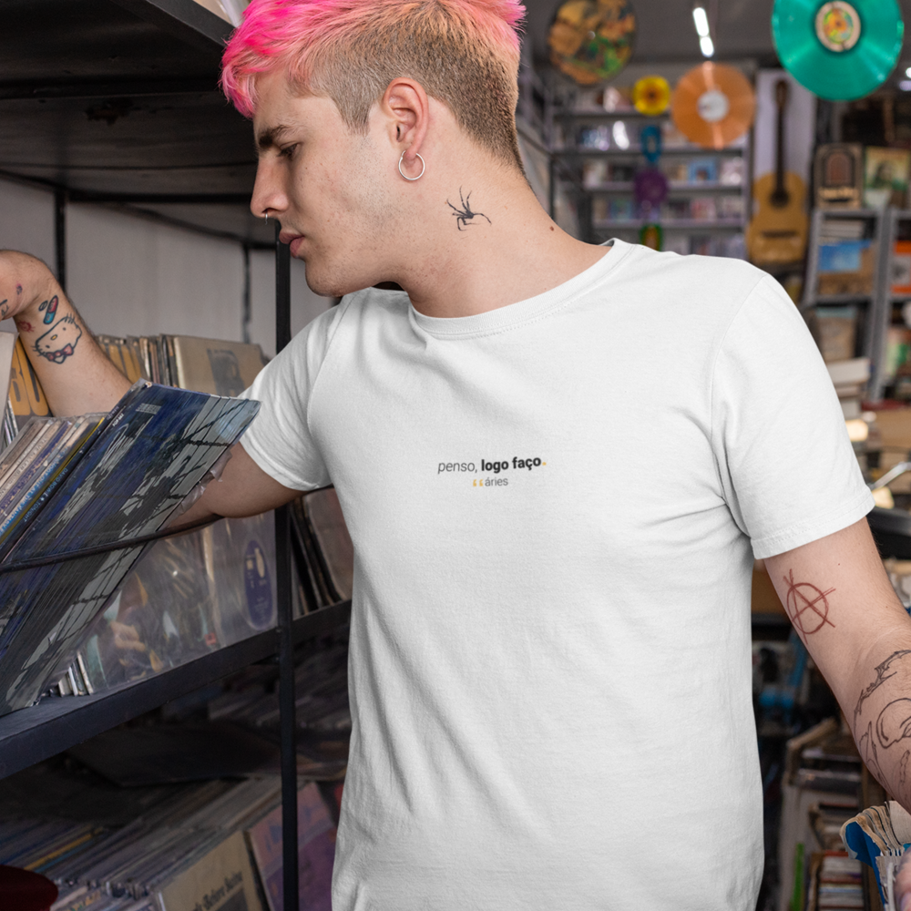camiseta masculina signo áries