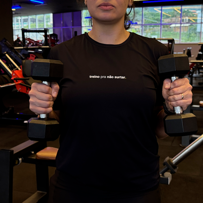 camiseta feminina dry fit treino pra não surtar