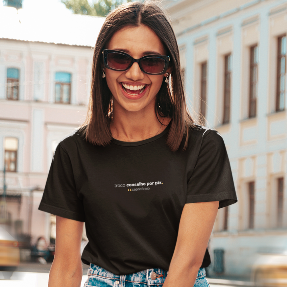 camiseta feminina signo capricórnio