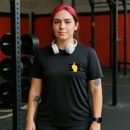 camiseta feminina dry fit dedo do meio