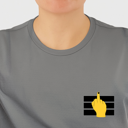 camiseta feminina dry fit dedo do meio