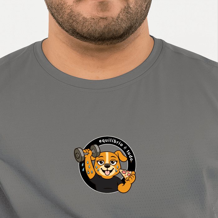 camiseta masculina dry fit equilíbrio é tudo