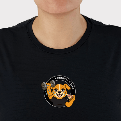 camiseta feminina dry fit equilíbrio é tudo