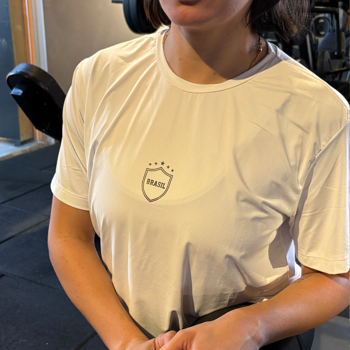 camiseta feminina dry fit brasil - edição limitada