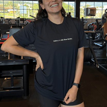 camiseta feminina dry fit treino pra não ficar biruta