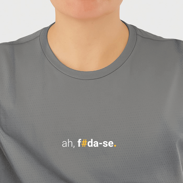 camiseta feminina dry fit ah,foda-se