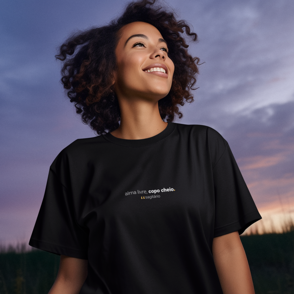 camiseta feminina signo sagitário