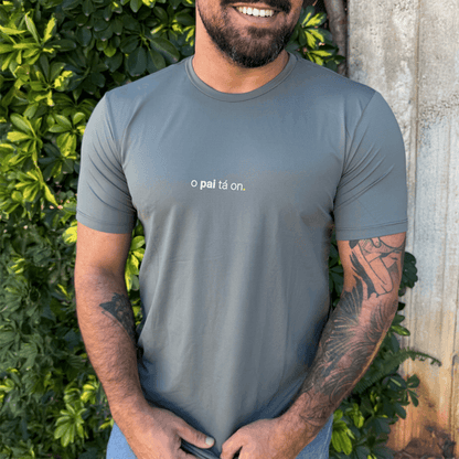 camiseta masculina dry fit o pai tá on