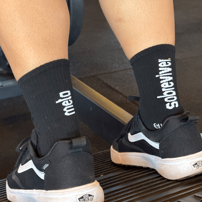 meia fitness em poliamida – meta: sobreviver