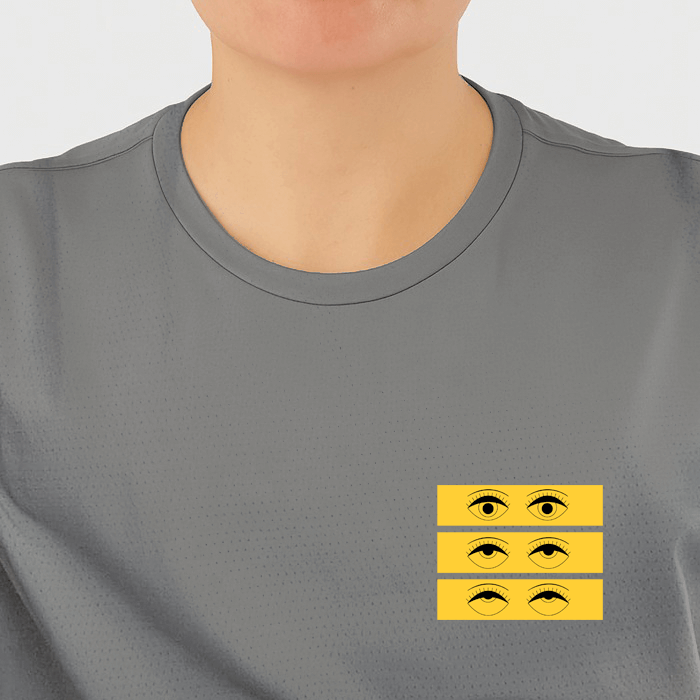 camiseta feminina dry fit olhos revirando
