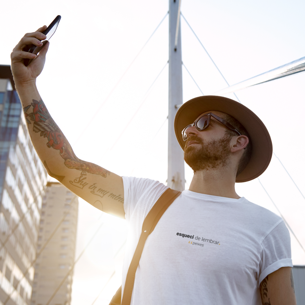 camiseta masculina signo peixes