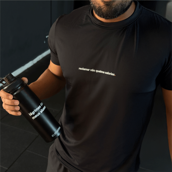 camiseta masculina dry fit reclamar não queima calorias