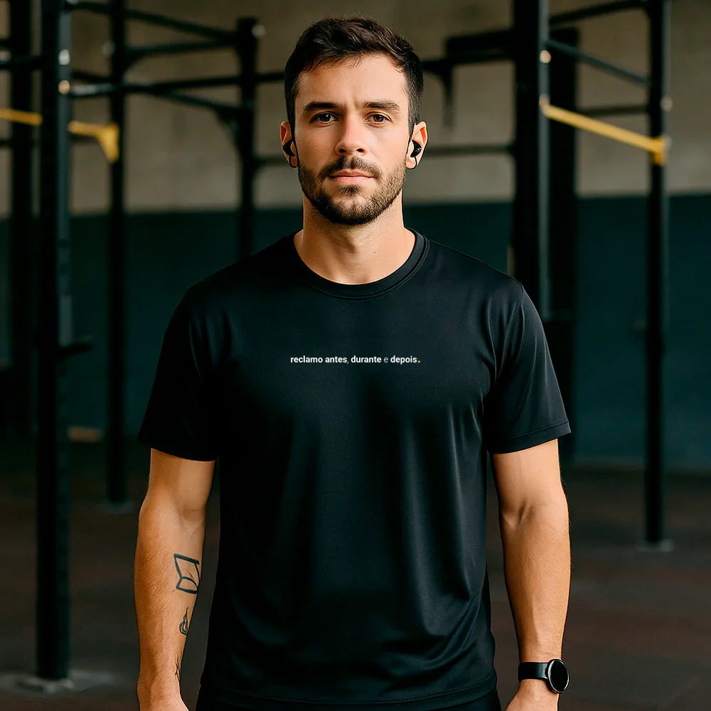 camiseta masculina dry fit reclamo antes, durante e depois