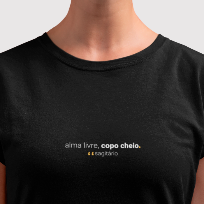 camiseta feminina signo sagitário