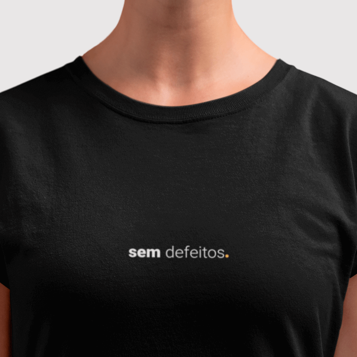 camiseta feminina sem defeitos