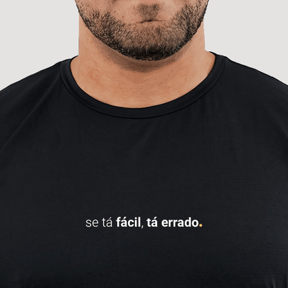camiseta masculina dry fit se tá fácil, tá errado