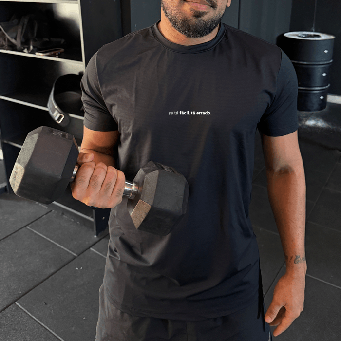 camiseta masculina dry fit se tá fácil, tá errado