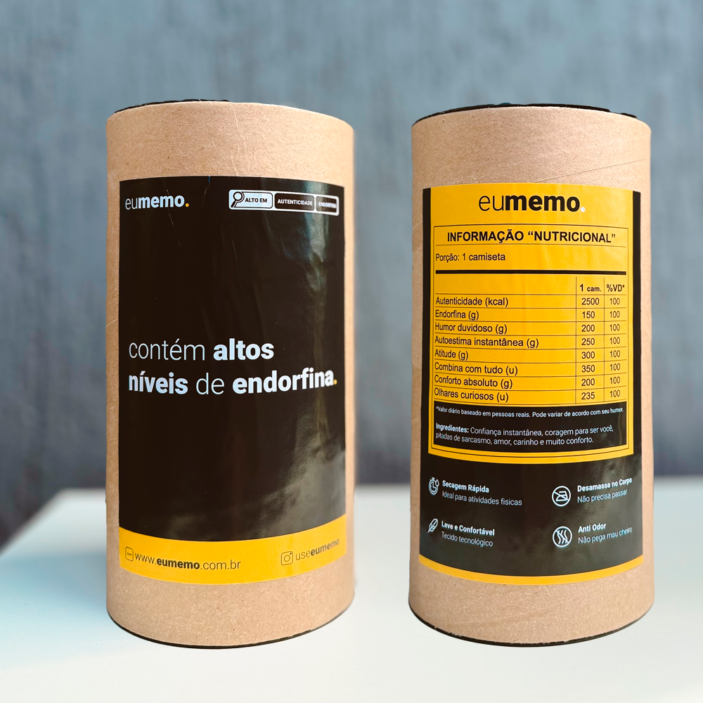 embalagem de presente eumemo -  endorfina em tubo